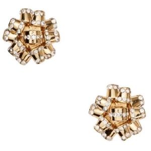 NIB Kate Spade Bourgeois Bow gold earrings